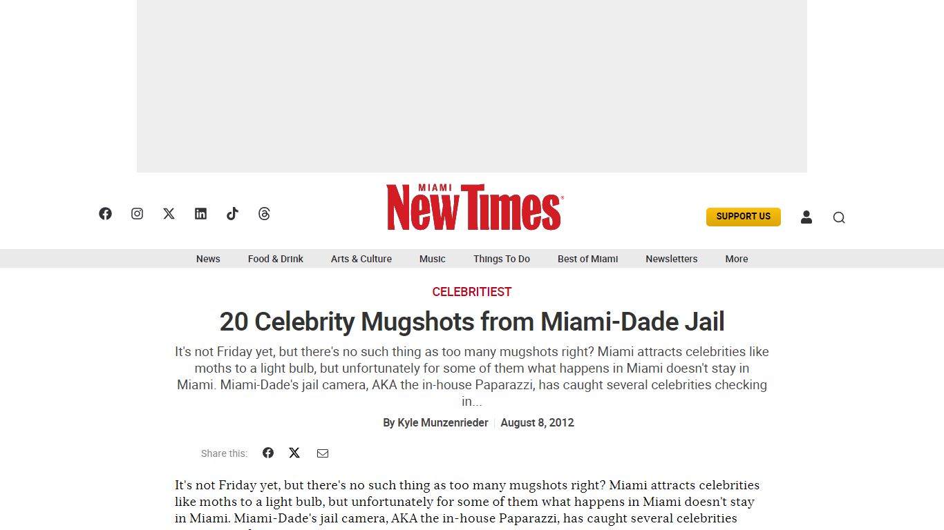 20 Celebrity Mugshots from Miami-Dade Jail | Riptide 2.0 | Miami ...